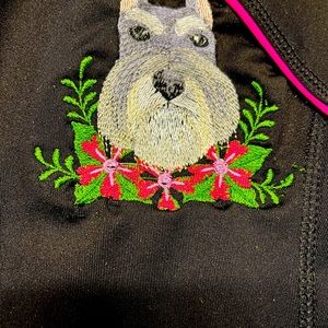 Embroidered schnauzer Danskin XL